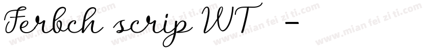Ferbch scrip WT字体字体转换